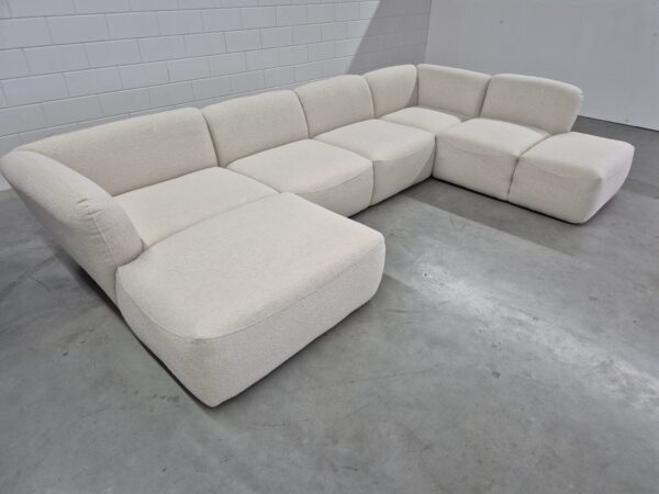 U - Lounge - Stof - Beige - Rechts - Nieuw: 1849,- - Afbeelding 6