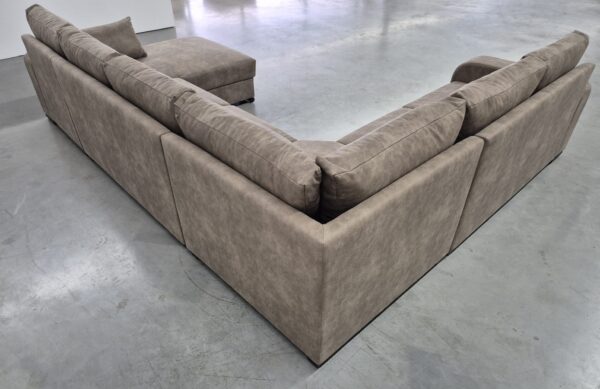 U - Lounge - Leer - Bruin - Rechts - Nieuw: 1.199,- - Afbeelding 10