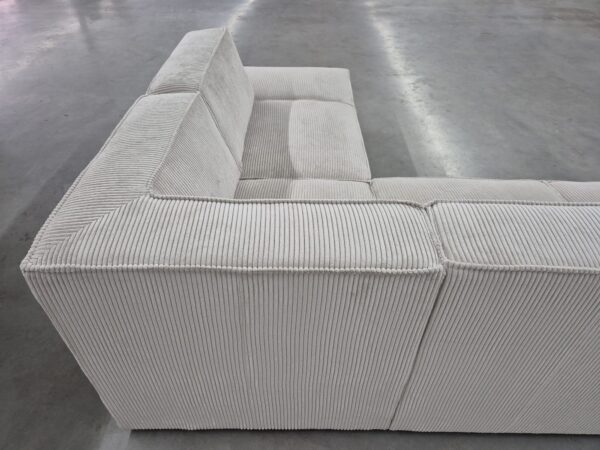 Hoekbank - Rib Stof - Beige - Rechts - Nieuw: 949,- - Afbeelding 10