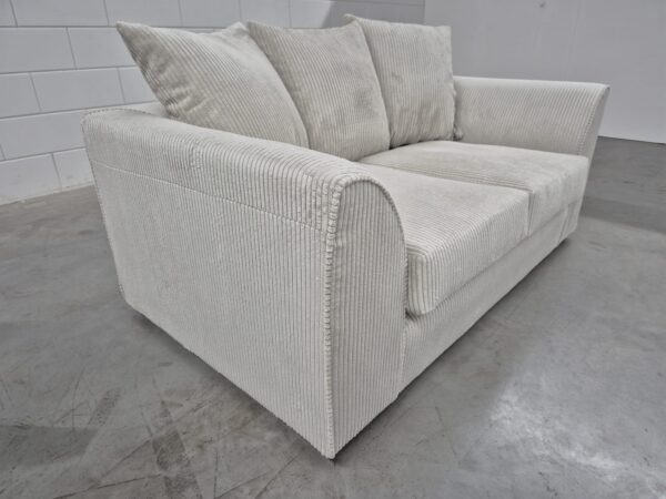 Bankstel - Rib Stof - Beige - 2 Zits - Nieuw: 449,- - Afbeelding 16
