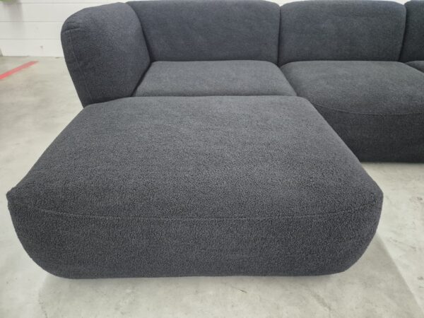 U - Lounge - Teddy Stof - Zwart - Rechts - Nieuw: 1799,- - Afbeelding 32