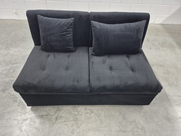 U - Lounge - Velvet - Zwart - Links - Nieuw: 1299,- - Afbeelding 27