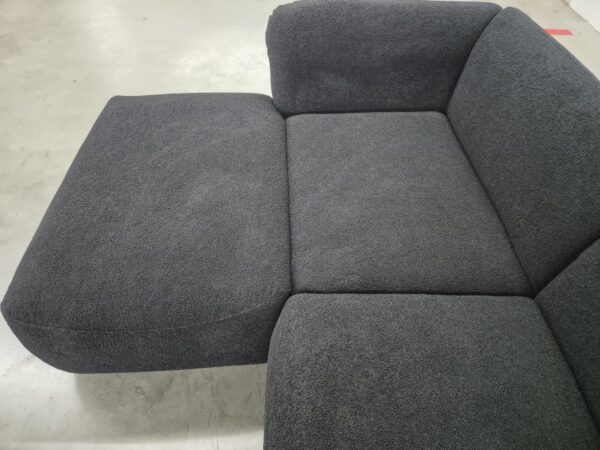 U - Lounge - Teddy Stof - Zwart - Rechts - Nieuw: 1799,- - Afbeelding 31